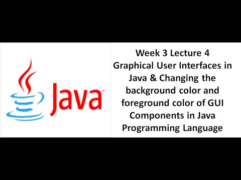 Graphical User Interfaces in Java & Changing background & foreground ...
