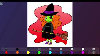 HALLOWEEN WITCH GAME! Halloween Art Games App| Coloring Pages for Kids| Trick or Treat| Costumes screenshot 3
