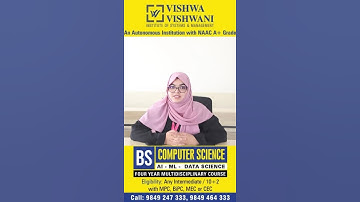 BS AI & ML–Best Course After Inter  Student Experience @ Vishwa Vishwani #vishwavishwani #bscs | ABN