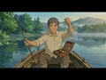 [ASMR] Serene Ripple: Peaceful Morning Fishing on a Calm Lake 🛶 | 90s Anime Style Nature Sounds