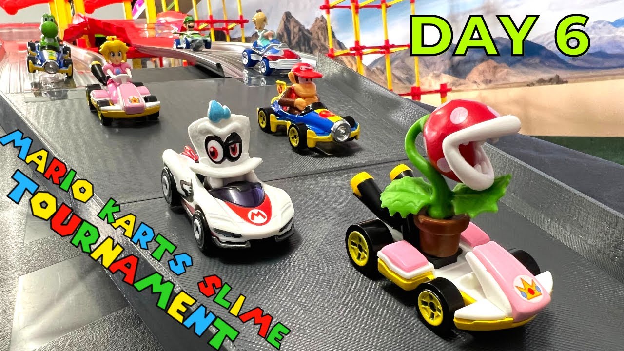 MARIO KARTS SLIME RACING | DIECAST CARS TOURNAMENT 6
