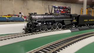 Bachmann HO Pere Marquette 1225 aka the real Polar Express engine with too many passenger cars