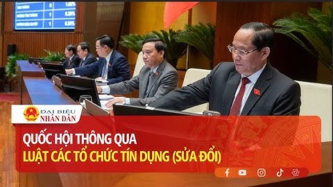 Quốc hội thông qua Luật Các tổ chức tín dụng (sửa đổi) | Báo Đại biểu Nhân dân