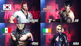 Tekken 8 - ALL Characters Nationality