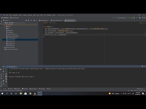 Age calculator: كيفيه حسابه العمر #Dart #programmingShortVideos #short