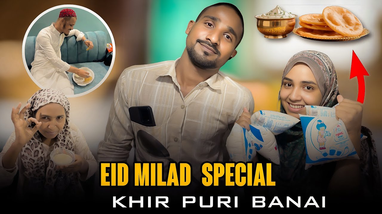 Eid milad per frist time khir puri banai 😍//