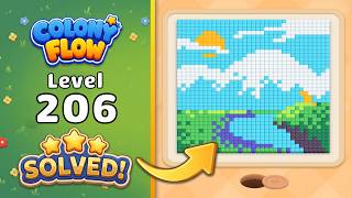 Colony Flow! - Level 206 Walkthrough 🧩 | Solution & Gameplay (ABI GAMES) 🐜