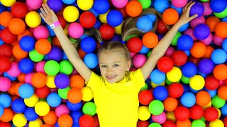 Yaroslava's getting to the children's entertainment area | Little Vlogger | Video for kids