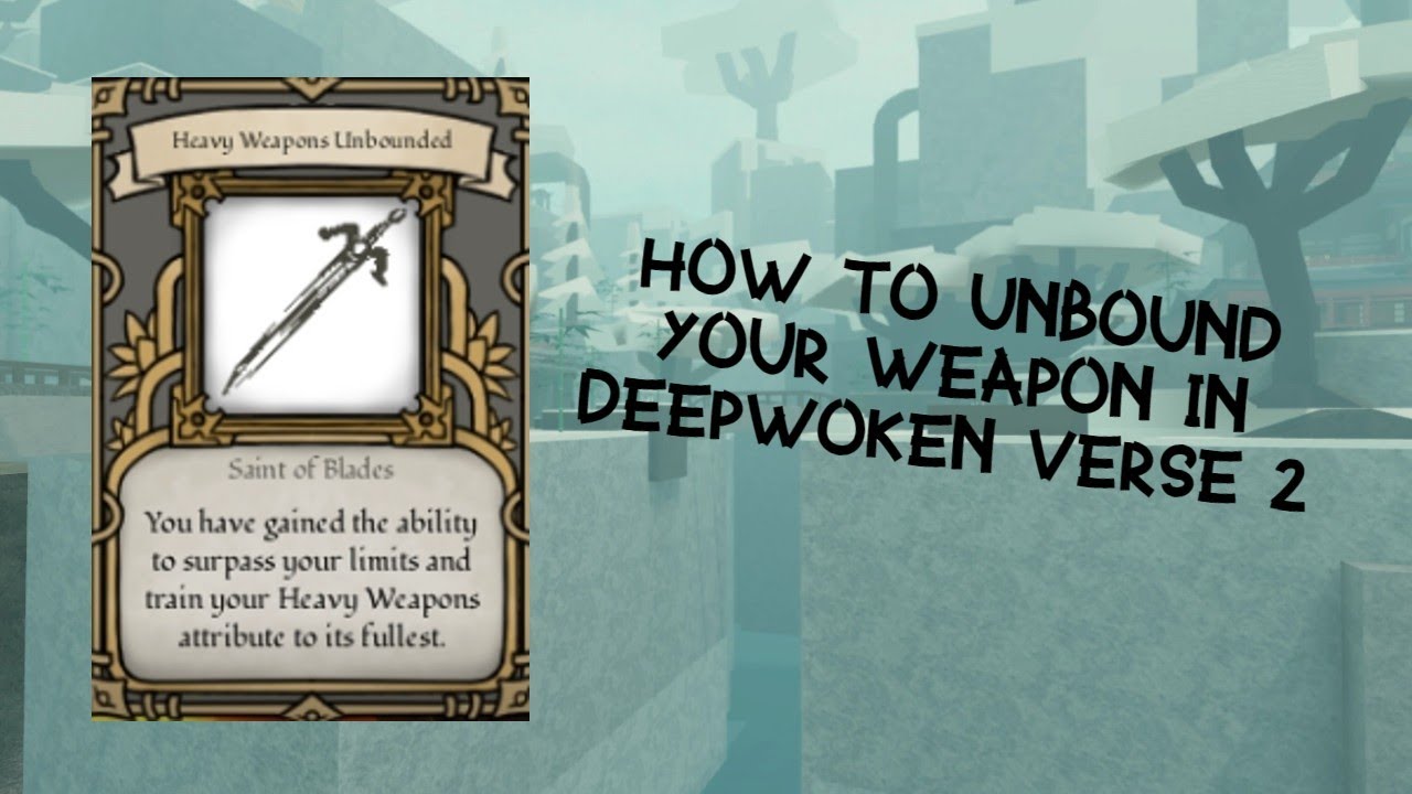 2023 How to pass down items in deepwoken Examples: weapon. 