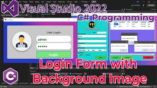 C# Programming - Login Form with Local Database (MDF) - with Background image