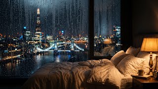 Cozy Bedroom Rain on Window • Midnight Storm Sounds for Deep Sleep & Insomnia Relief (3 Hours)