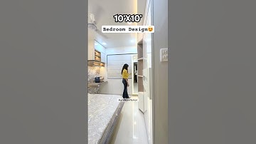 10X10 Bedroom Design🔥 | Small Bedroom Design | #interiordesign #shorts #bedroom #homedecor
