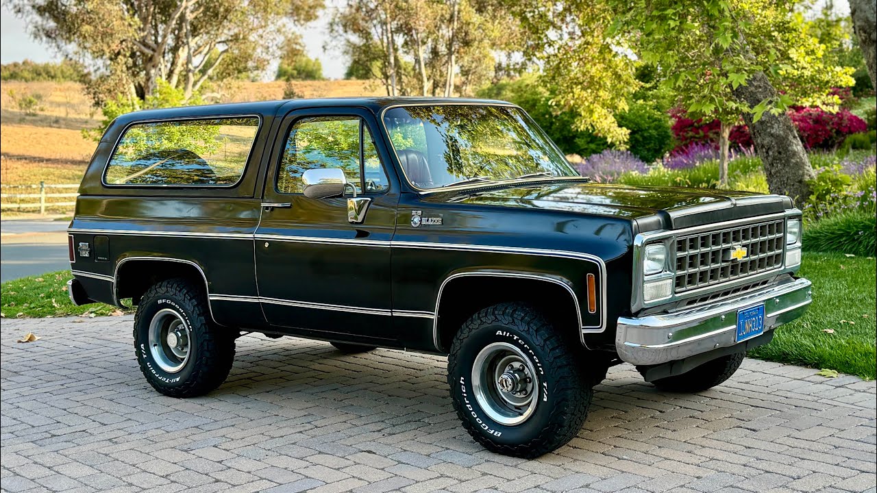 1980 Chevrolet Blazer Silverado Edition 4x4 Black with Red Interior