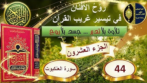44- سورة العنكبوت - شرح غريب القرآن - تقديم عماد بن أنور الديب