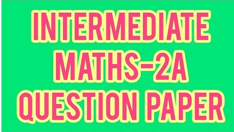 Inter Second Year Maths-2A Question Paper//💯%✴️Gunshot Guess Paper 2023//