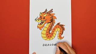 How to draw Chinese New Year Zodiac Signs - Dragon