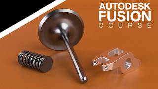 Autodesk Fusion Course for Beginners - Part 9 -  V8 Engine - Valve, Spring, & Rocker Arm (2026)