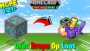 Minecraft But Ores Drops Op Loot For Mcpe 1.21+ || Ores Drops Op Item Mod For Mcpe 1.21+