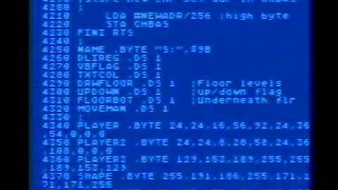 Atari assembly language game Deadman