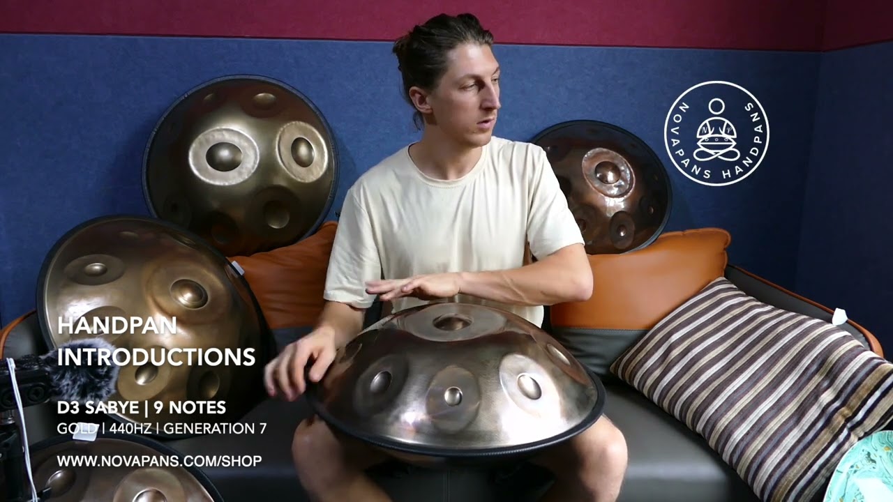 D3 Sabye, 9 Note, Gold, 440hz, Generation 7 | Handpan
