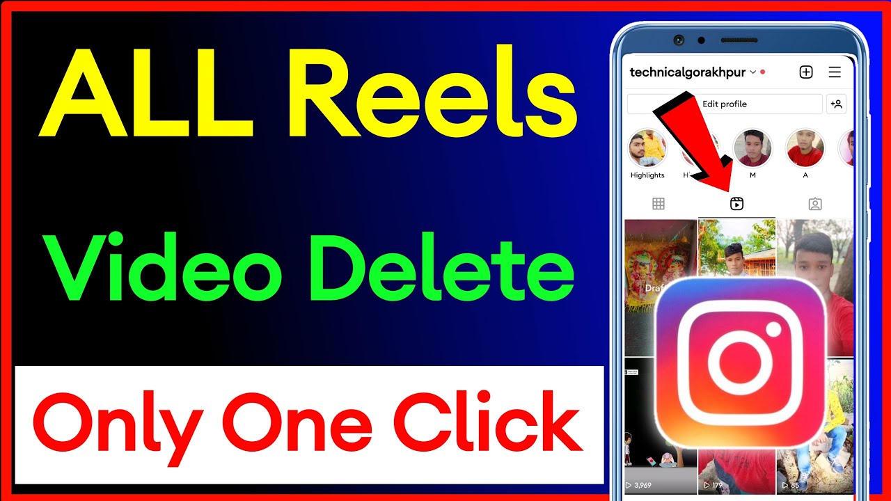instagram all reels video delete one click !! How to delete instagram