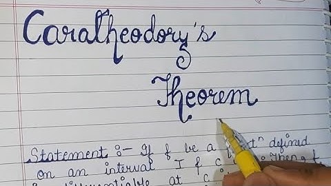 State & Proof Caratheodory