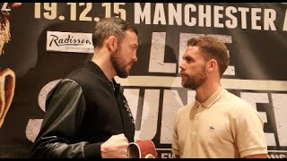 Video thumbnail of "ANDY LEE v BILLY JOE SAUNDERS - HEAD TO HEAD @ FINAL PRESS CONFERENCE / LEE v SAUNDERS"