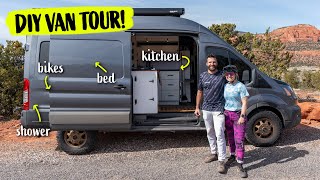 Ford Transit DIY Van Conversion for MTB Couple! (Van Tour)