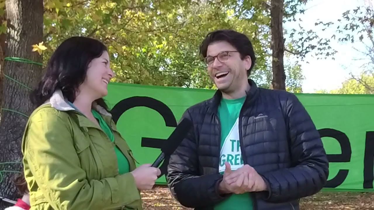 Tim Hollo and Jo Clay MLA at the 2021 Climate Strike