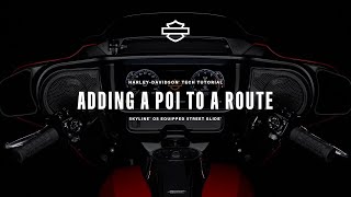 How to Add a Point of Interest to a Route with Skyline OS | 2024 Harley-Davidson Street Glide