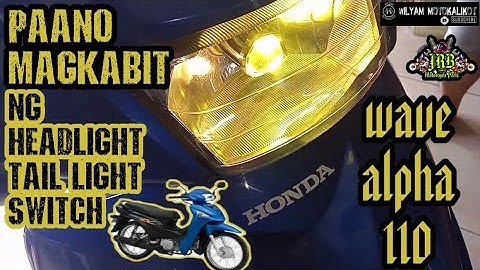 Honda Wave Alpha 110 Headlight switch installation