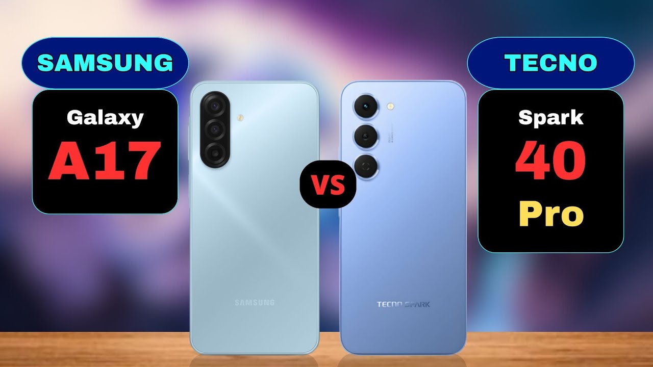 Сравнение Samsung Galaxy A17 и Tecno Spark 40 Pro
