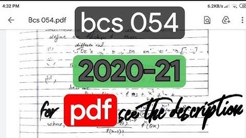 bcs 054 solved assignment 2020-21 | bcs 054 solved assignment 2021 | bcs-054 IGNOU solved assignment