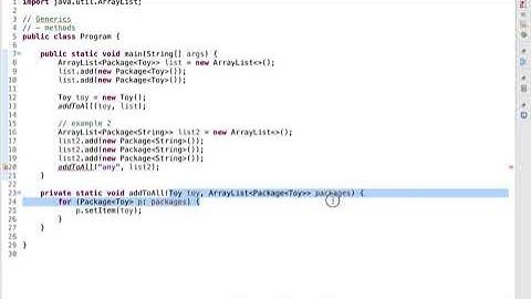 Java Tutorial: Generics on Methods