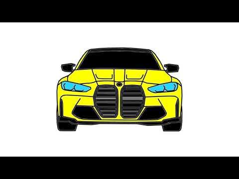 Как нарисовать машину бмв м4