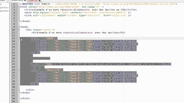 Tutoriel vidéo : Un menu simple et rapide en HTML et CSS avec la technique des sprites