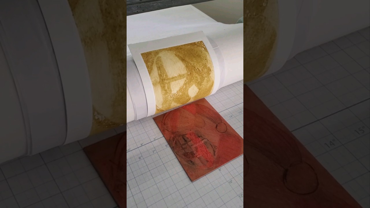 abstract made with sand, matte medium and matboard 