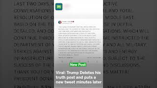 #viral: Trump Deletes his tweet and reposts a new tweet later What is trump trying to say ?