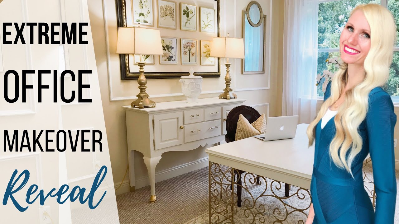 EXTREME OFFICE MAKEOVER REVEAL! HOW I TURNED A SMALL Room Into A