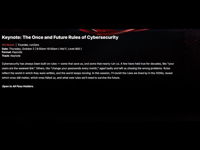 Keynote: The Once and Future Rules of Cybersecurity