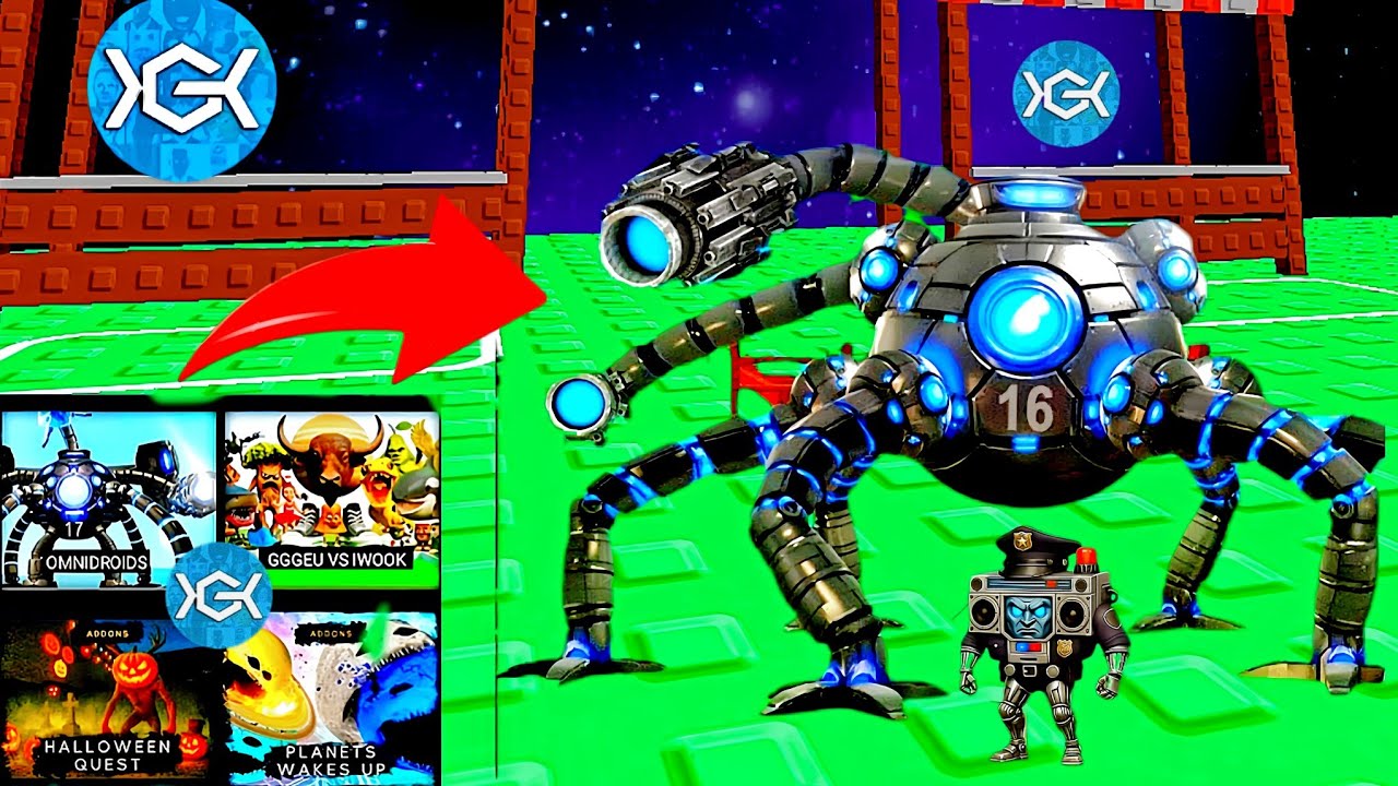 NEW UPDATES SAND BOX IN SPACE MOD! NEW  OMNIDROID V.17 ROBOTFROM ROBLOX INCREDIBLES! Landmine pepsi😱