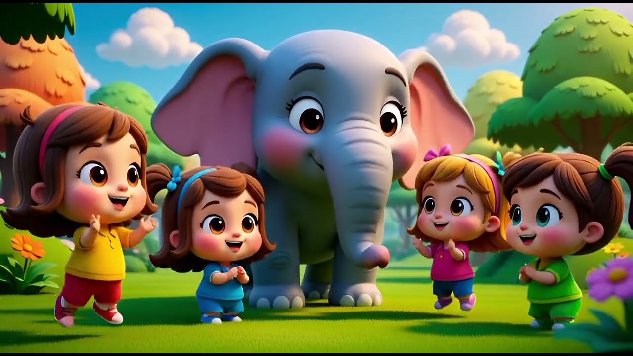 Elephant and Children Rhymes3D 8K