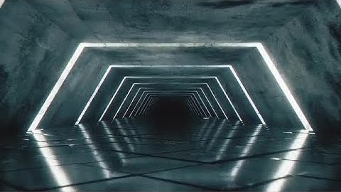 Futuristic Empty Sci Fi Night Corridor Stock Motion Graphics
