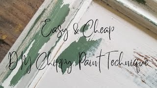 Easy & Cheap DIY Chippy Paint Technique on Cabinets