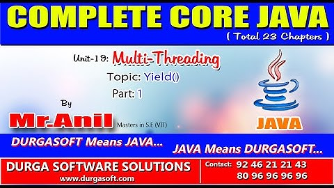Core Java-Multi-Threading-Yield()-Part 1