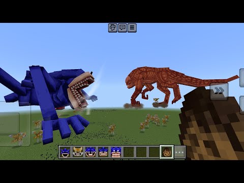 Shin Sonic Vs Jurassic World Rebirth ADDON In Minecraft Bedrock