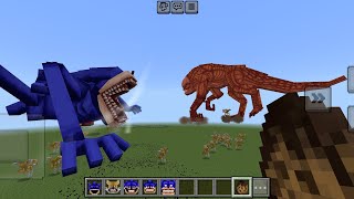 Shin Sonic Vs Jurassic World Rebirth ADDON In Minecraft Bedrock