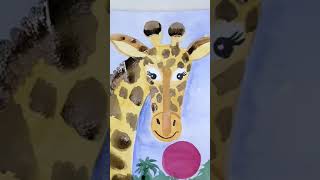 Рисуем жирафа поэтапно акварелью. Как нарисовать жирафа шаг за шагом. Урок рисования для детей.