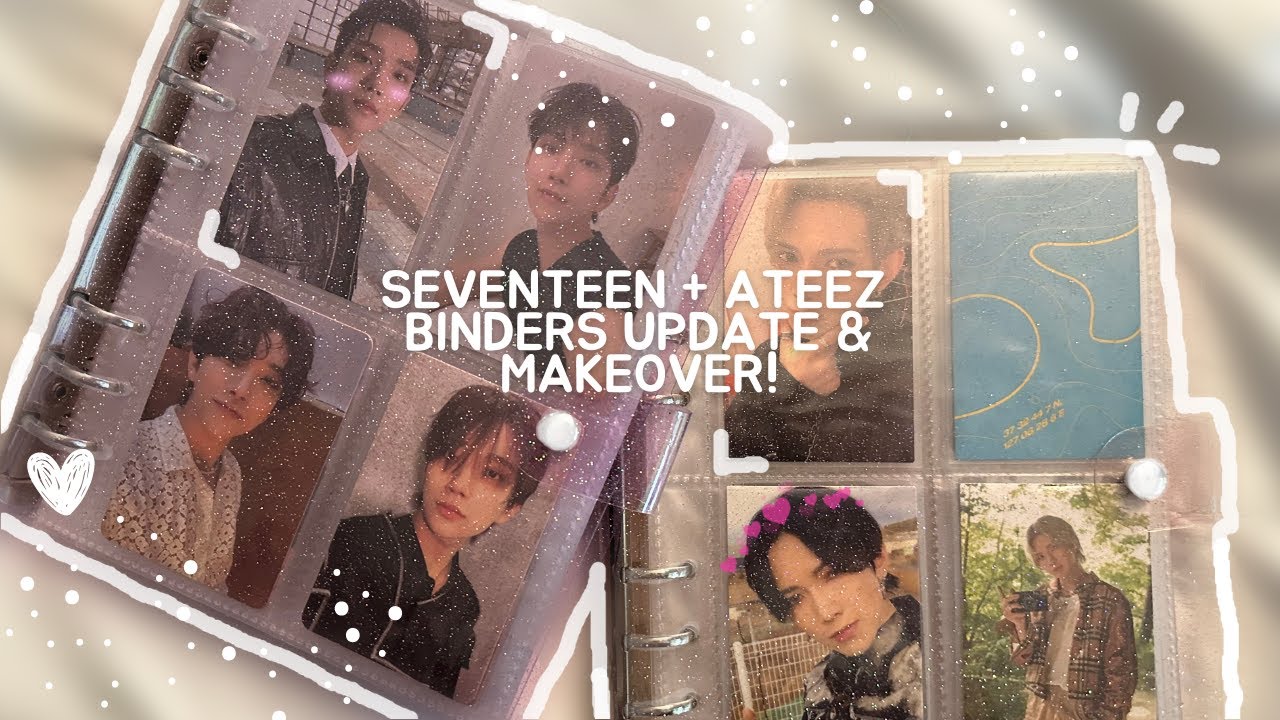 updating my seventeen & ateez a5 photocard binders! ♡ OT13 & OT8 collection makeovers ♡