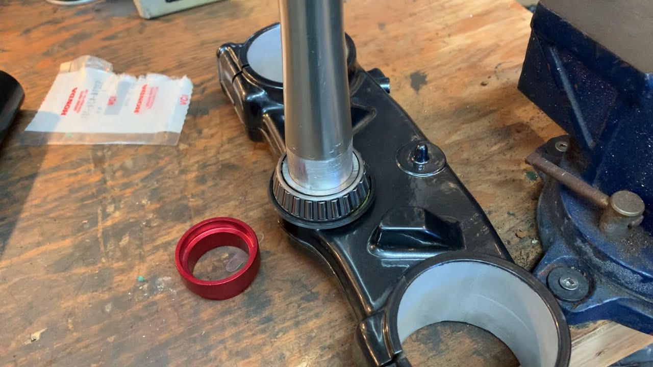 Replacing dirt bike steering stem bearings CR250 (the easiest way you